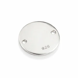 925 Sterling sølv mønt m/2 huller, Blank 12 mm