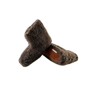 Fluffy Uldstøvle (100% ren uld) - Model Brun - Dansk Design fra SHUS